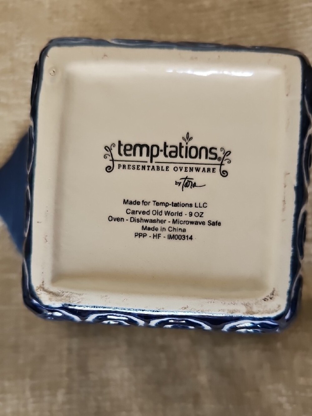 Temp-Tations Navy Ceramic Square Ramekins - Set of 4 - Picture 3 of 5